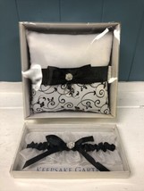 New Lillian ROSE Black White 8” RING BEARER PILLOW + Garland w/ Garland ... - $24.74