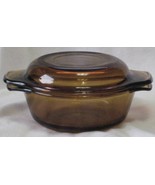 Anchor Hocking Individual Casserole Dish &amp; Lid Brown Amber Color #472 - £15.71 GBP