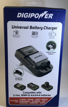 SHIP24HRS-DigiPower TC-U450 Black Universal Battery Charger 1.0 AMP USB Port New - £23.26 GBP