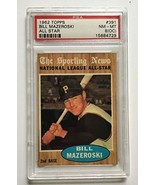 1962 Topps Bill Mazeroski All Star #391 PSA 8 (OC) NM-MT Pirates - £58.85 GBP