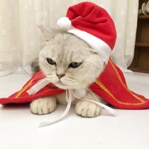 Pet Christmas Costume, Santa Dress Up, Merry Christmas, Dogs Cats Clothes - £34.47 GBP