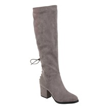 Journee Collection Women Riding Boots Leeda Size US 8M Extra Wide Calf Grey - £23.49 GBP