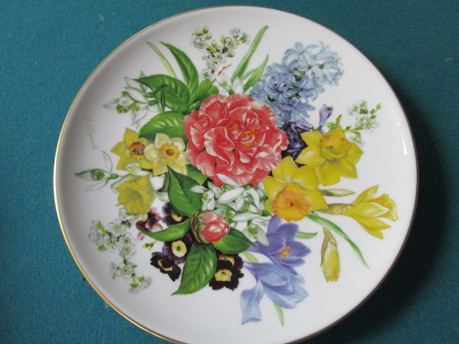 Generic Hutschenreuther Germany Collector Plate Fruhlingsmorgen, Floral, Nib, 7  - $38.21