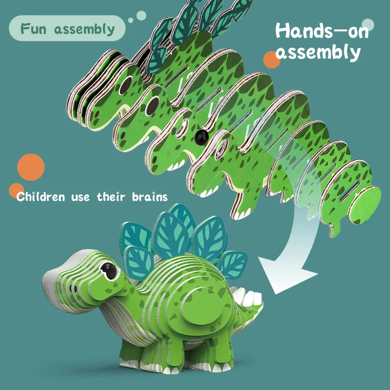 Play Unique Paper Animal Jigsaw Puzzles for Play JurAic World Dinosaur 3D Puzzle - £22.98 GBP