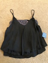 Free People Intimately Turn on Black sequin spaghetti tank Cami X-Small NEW $68 - £14.82 GBP