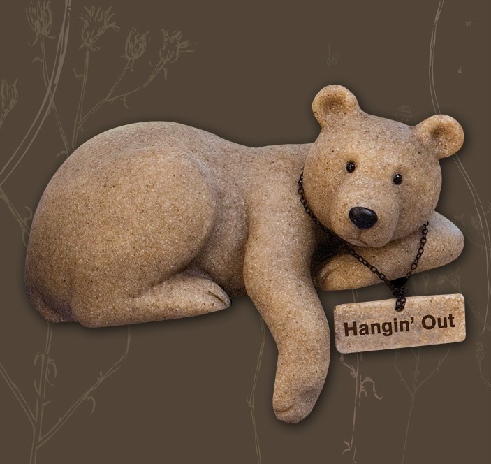 Fountasia Bear Sculpture - Barney - $35.00