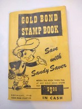 Vintage 1948 Gold Bond Stamp Book Sandy Saver Booklet w/Stamps - £8.55 GBP