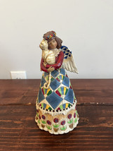 Vintage Y2K 2002 Jim Shore Heartwood Creek Angel Holding Cat Figurine B105170 - $24.74