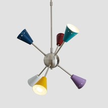 6 Light Italian Sputnik Multi-color Brass sputnik Chandelier For Home Decoration - £171.63 GBP
