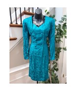 Vintage Adrianna Papell Blue Floral Long Sleeve Blazer &amp; Skirt Two Piece... - $61.13 CAD