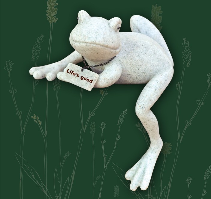 Fountasia Frog Sculpture - Frank - £27.97 GBP