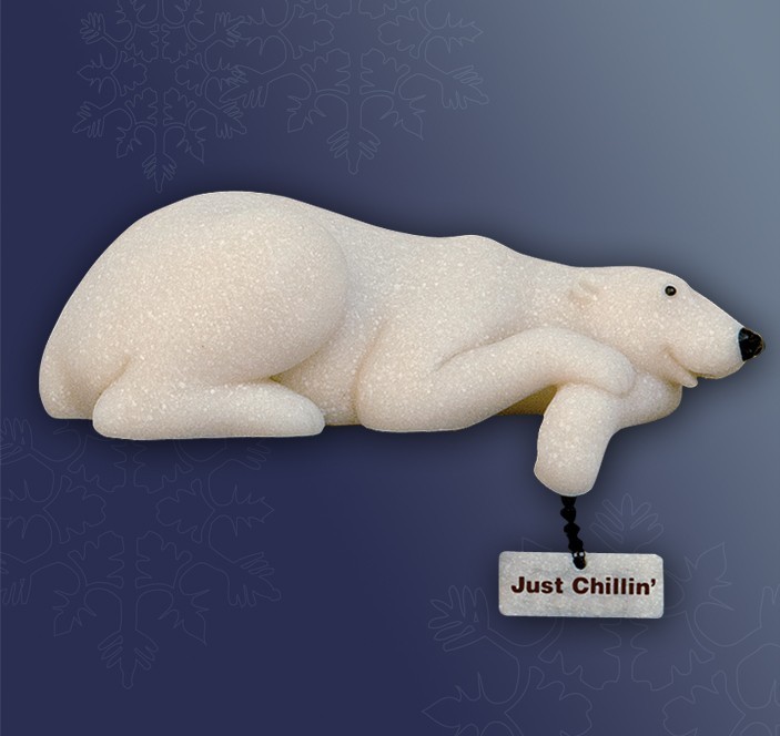 Fountasia Polar Bear Sculpture - Pearl - $35.00