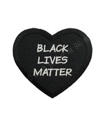 Black Lives Matter Heart Embroidered Sew/Iron-On Patch 2.9"x2.7 Hook & Loop BLM - $6.83 - $8.83