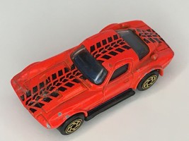 Matchbox Corvette Grand Sport Toy Car 1989 Orange Tire Tracks 1:58 Thailand - £2.36 GBP