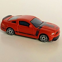Maisto Ford Mustang Boss 302 Toy Car Orange Striped Black 3&quot; Loose 2 Doors - £3.95 GBP