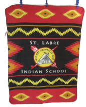 St. Labre Indian School Blanket fleece flannel colorful 36x48 wall hanging throw - $24.74