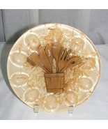 Vintage Acrylic 8&quot; Round Hot Plate Egg Platter Spoon Rest - $24.74