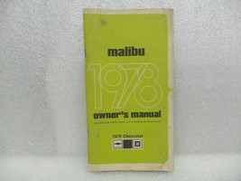 1978 MALIBU Owners Manual 16077 - $16.82