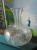 American Brilliant Hawkes Crystal Cut VASE - Decanter - Bottle Round Bas... - $104.85