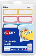 Avery(R) Durable Labels for Gear, 3/4&quot; x 1-3/4&quot;, Assorted 60 Labels - €5,99 EUR