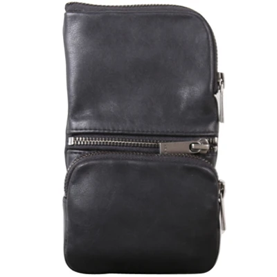 Alisara Men Clutch Bag Genuine Cow Leather Top End Multifunctional Organizer Wal - £124.27 GBP