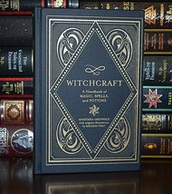 NEW Witchcraft Handbook Magic Spells Potions Ribbon Deluxe Hardcover Gilt Edge - £25.69 GBP