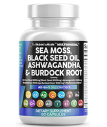 Sea Moss 3000mg Black Seed Oil 2000mg Ashwagandha 1000mg Turmeric 1000mg... - £35.76 GBP