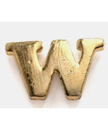 VTG Monogram Letter &quot;W&quot; Initial Gold Tone Lapel Pin Tie Tack Avon Jewelry - €10,32 EUR