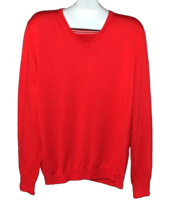 Faconnable Men’s Knitted Cotton Red Shirt Sweater Size XL - £58.09 GBP