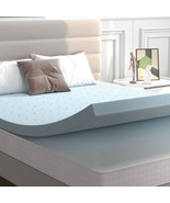 Full size 4-inch Thick Soft Gel Memory Foam Mattress Topper in Light Blue - €177,52 EUR