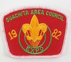Vintage 1982 Expo Ouachita Area Council Pink Border Boy Scouts BSA Camp Patch - £9.31 GBP
