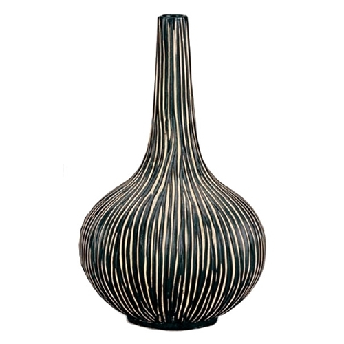 Zebra African Ceramic Vase - 11 Inch - $85.00