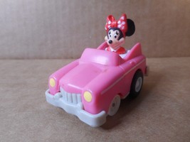 Minnie Mouse Toy Car Pink Bow M2-7 Vtg Walt Disney Figure Pull Back Conv... - £7.74 GBP