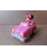 Minnie Mouse Toy Car Pink Bow M2-7 Vtg Walt Disney Figure Pull Back Conv... - £7.76 GBP