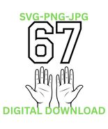 6-7 Hands Six Seven Meme PNG | Funny Viral Internet Trend 67 Hands Digit... - $27.51 MXN