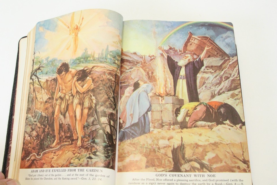 Holy Bible Saint Joseph New Catholic Edition Illustrated 1962 Black Leather Item image 10
