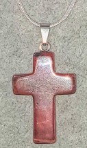 Red Jasper Cross Necklace 1.6 inch Cross Charm - $18.80 - $22.76