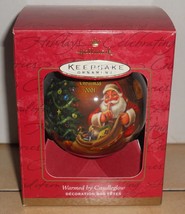 2001 Hallmark Keepsake Ornament Jolly Visitor MIB glass ball - $19.11
