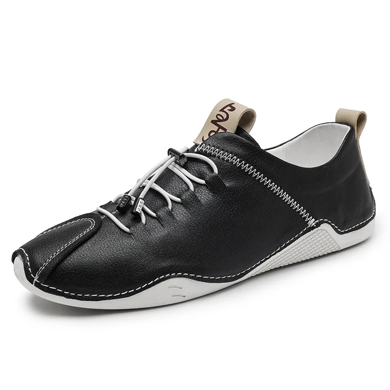 Genuine Leather Men Shoes British Style Mens Causal Shoes Fashion Sneake... - $69.55