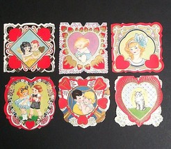 Carrington Valentines Day Gold Embossed Love Heart Card Lot (6 Cards) 3.5&quot; ea - £23.59 GBP