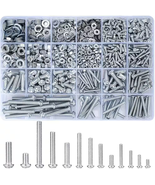 Silver Carbon Steel Screws Bolts Nuts & Flat Washers Assortment Kit (1080-Piece  - $84.11