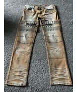 Lion Dynasty Jeans Mens Denim Grunge Moto Riding Hip Hop Studded Slim Si... - $476.23 MXN