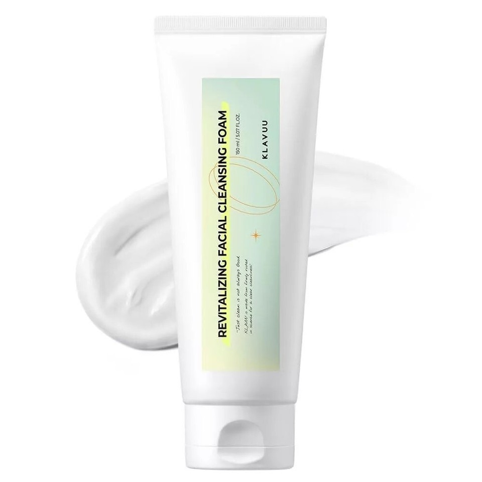 KLAVUU Revitalizing Facial Cleansing Foam 150ml Moisturizing Foam Cleanser