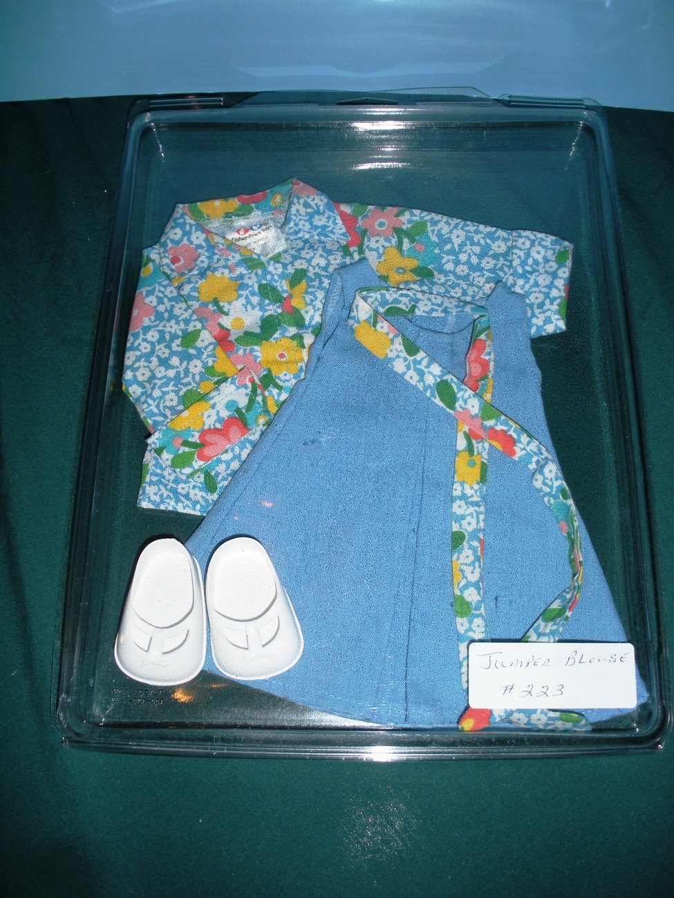 Vtg. Fisher Price My Friend #223 Jumper and Blouse Outfit COMP/NR MINT + SHOES - £18.12 GBP