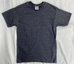 Vintage Hanes Heavyweight 50/50 Blank T Shirt NOS Dark Gray Size Small - $21.71