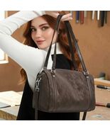 Genuine Suede Leather Shoulder Bag for Women  Vintage Cowhide Crossbody ... - $89.00