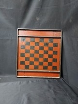 Early 1900s Antique Wood Checkerboard Chess Board Primitive Folk Art Han... - $3,733.07 MXN
