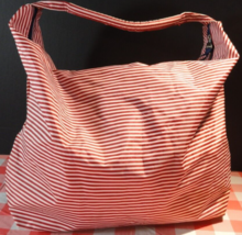 Lancome Tote Bag Candy Cane Striped Spring And Summer Purse 12X14 - £22.62 GBP