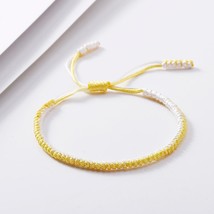 Simple Woven Cotton Rope String Bracelet Pray Yoga Handmade Multicolor Chic Brac - £8.23 GBP