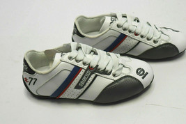 Sparco Racing Time 77 Shoes Mens Lace Up White w/ Grey Casual 37 Euro 5 Us New - £30.93 GBP